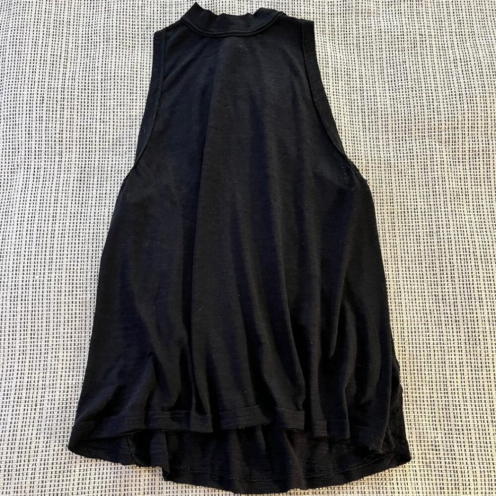 Free People High Neck Sleeveless Shirt Size XS in Black